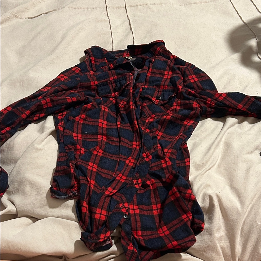 Red and Black Plaid Shirt